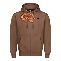 Chestnut Copperhead Snake Illustrations Zipper Hoodie - LillyAllenDesigns