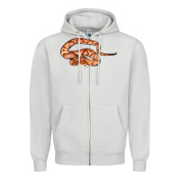 Copperhead Snake Illustrations Zipper Hoodie | Teevron