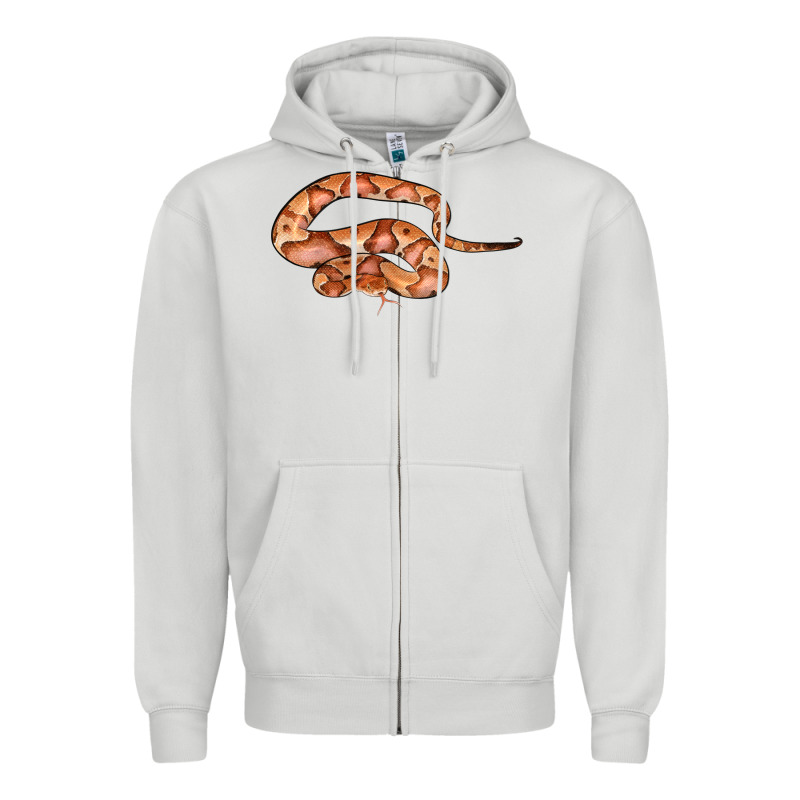 Copperhead Snake Illustrations Zipper Hoodie by LillyAllenDesigns | Teevron