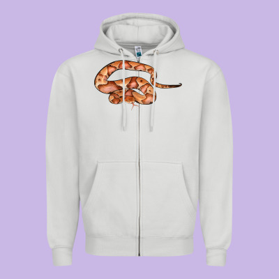 Copperhead Snake Illustrations Zipper Hoodie Designed By Lillyallendesigns