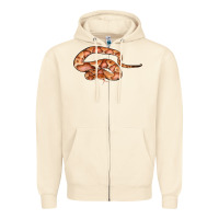 Sandshell Copperhead Snake Illustrations Zipper Hoodie - LillyAllenDesigns