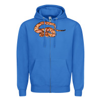 True Royal Copperhead Snake Illustrations Zipper Hoodie - LillyAllenDesigns