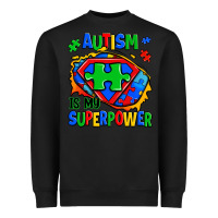 Black autism is my superpower ripped shirt Heavyweight Sweatshirt - Zillion Design Studio