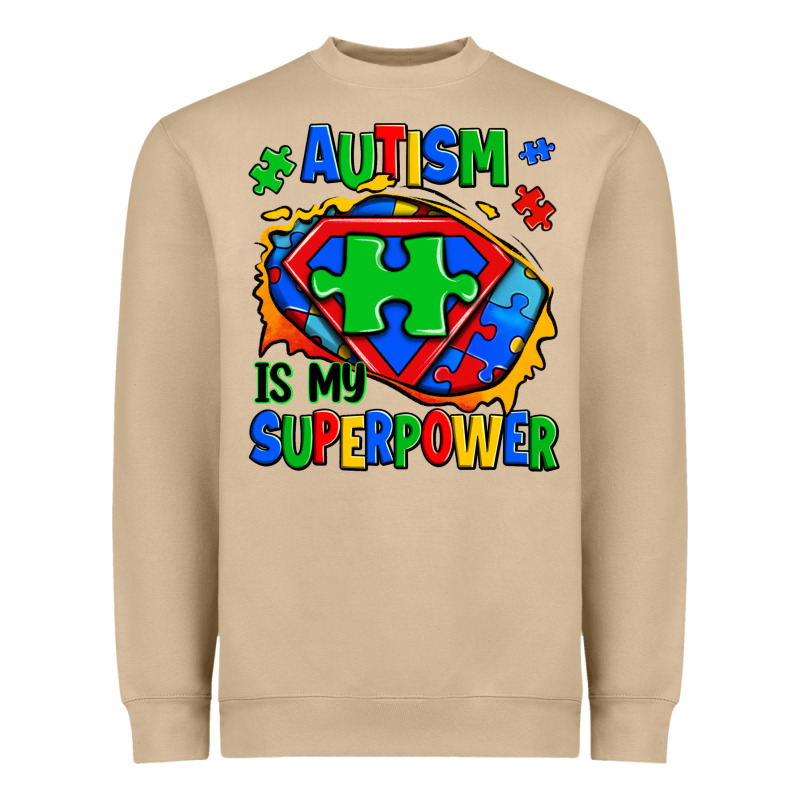 Autism Is My Superpower Ripped Shirt Heavyweight Sweatshirt by Zillion Design Studio | Teevron