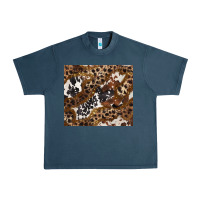 Midnight Navy leopard and cowhides Urban Heavy Tee - BarkalooDesign