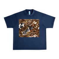 Navy leopard and cowhides Urban Heavy Tee - BarkalooDesign
