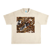 Sandshell leopard and cowhides Urban Heavy Tee - BarkalooDesign
