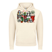 Vintage Artic Christmas cartoon characters coffee cups Vintage Hoodie - Zillion Design Studio