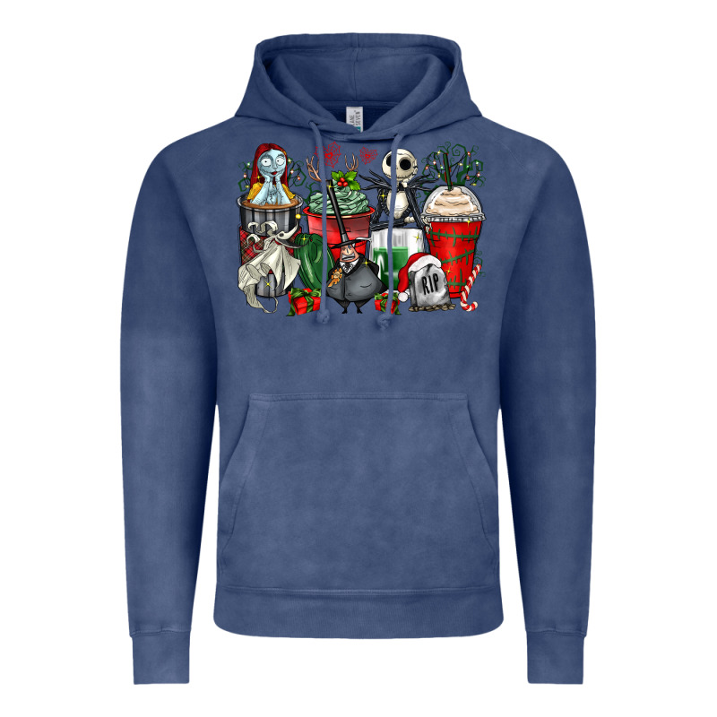 Christmas Cartoon Characters Coffee Cups Vintage Hoodie by Zillion Design Studio | Teevron
