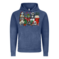 Vintage Denim Christmas cartoon characters coffee cups Vintage Hoodie - Zillion Design Studio