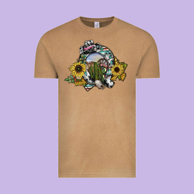 Western Horseshoe Vintage Tee Designed By Sublimationcraftshop