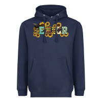 Navy senior 2025 sunflowers Heavyweight Hoodie - NancyCooperArtShop