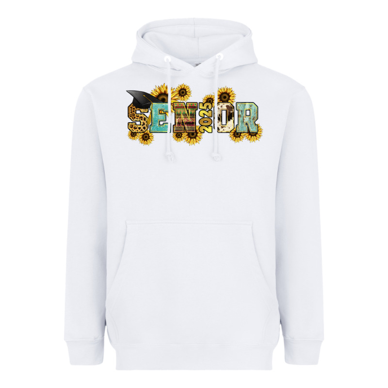 Senior 2025 Sunflowers Heavyweight Hoodie by NancyCooperArtShop | Teevron