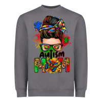 Storm autism mom messy bun Heavyweight Sweatshirt - Zillion Design Studio