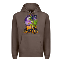Coffee Hocus Croakus Frog Premium Hoodie - LillyAllenDesigns