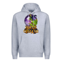 Heather Grey Hocus Croakus Frog Premium Hoodie - LillyAllenDesigns