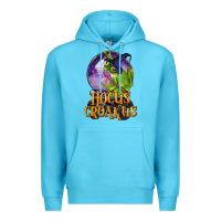 Ocean Blue Hocus Croakus Frog Premium Hoodie - LillyAllenDesigns