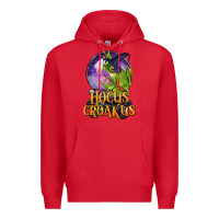 Red Hocus Croakus Frog Premium Hoodie - LillyAllenDesigns