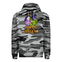 Slate Camo Hocus Croakus Frog Premium Hoodie - LillyAllenDesigns