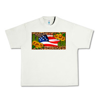 Pistachio usa flag and cactus license plate Urban Heavy Tee - HRA Design Shop