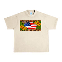 Sandshell usa flag and cactus license plate Urban Heavy Tee - HRA Design Shop