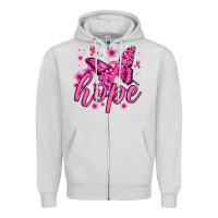 Dove Grey hope breast cancer butterfly Zipper Hoodie - Jasminsmagicworld