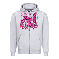 Heather Grey hope breast cancer butterfly Zipper Hoodie - Jasminsmagicworld