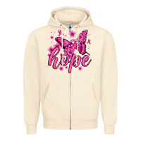 Sandshell hope breast cancer butterfly Zipper Hoodie - Jasminsmagicworld