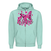 Seafoam hope breast cancer butterfly Zipper Hoodie - Jasminsmagicworld