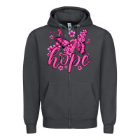 Smoke hope breast cancer butterfly Zipper Hoodie - Jasminsmagicworld