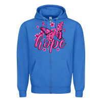 True Royal hope breast cancer butterfly Zipper Hoodie - Jasminsmagicworld