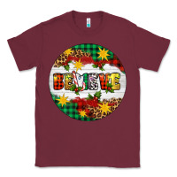Burgundy Christmas Believe Classic Tee - Artiststas