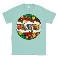 Seafoam Christmas Believe Classic Tee - Artiststas