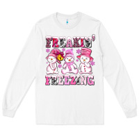 White freaking freezing with Snowmans Long Sleeve Tee - AdoDesignShop
