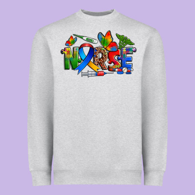 Autism Nurse Heavyweight Sweatshirt Designed By Zillion Design Studio