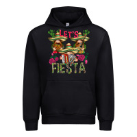 Black Let's Fiesta with gnomes Urban Hoodie - NancyCooperArtShop