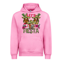 Fuchsia Pink Let's Fiesta with gnomes Urban Hoodie - NancyCooperArtShop