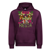 Mauve Wine Let's Fiesta with gnomes Urban Hoodie - NancyCooperArtShop