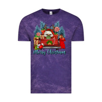Cloud Purple merry christmas gnomes truck Vintage Tee - FaDigitalArtStudio