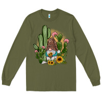 Army Green cactus gnomes Long Sleeve Tee - JahusDesignShop