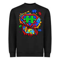 Black autism superhero ripped tshirt Heavyweight Sweatshirt - Zillion Design Studio