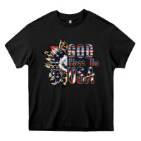 Black god bless the usa Heavy Core Tee - SublimationCraftShop