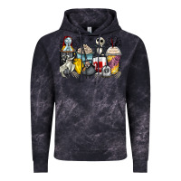 Cloud Black cartoon characters coffee cups Vintage Hoodie - Zillion Design Studio
