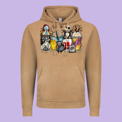 Cartoon Characters Coffee Cups Vintage Hoodie Designed By Zillion Design Studio