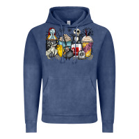 Vintage Denim cartoon characters coffee cups Vintage Hoodie - Zillion Design Studio