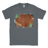 Wood Glitter Leopard Pattern Frame Classic Tee | Teevron