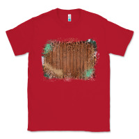 Red Wood Glitter Leopard Pattern Frame Classic Tee - Bettercallsaul