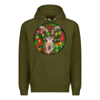 Army Green Spanish Goat Christmas Ornament Premium Hoodie - LillyAllenDesigns