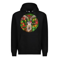 Black Spanish Goat Christmas Ornament Premium Hoodie - LillyAllenDesigns