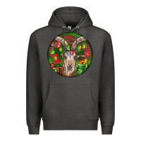 Charcoal Heather Spanish Goat Christmas Ornament Premium Hoodie - LillyAllenDesigns
